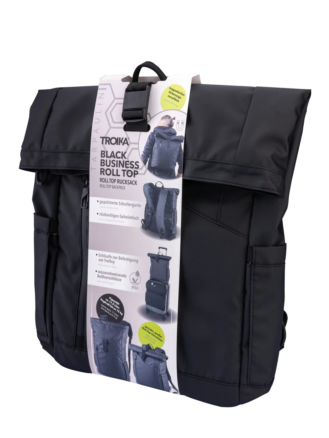 TROIKA BLACK ROLL TOP