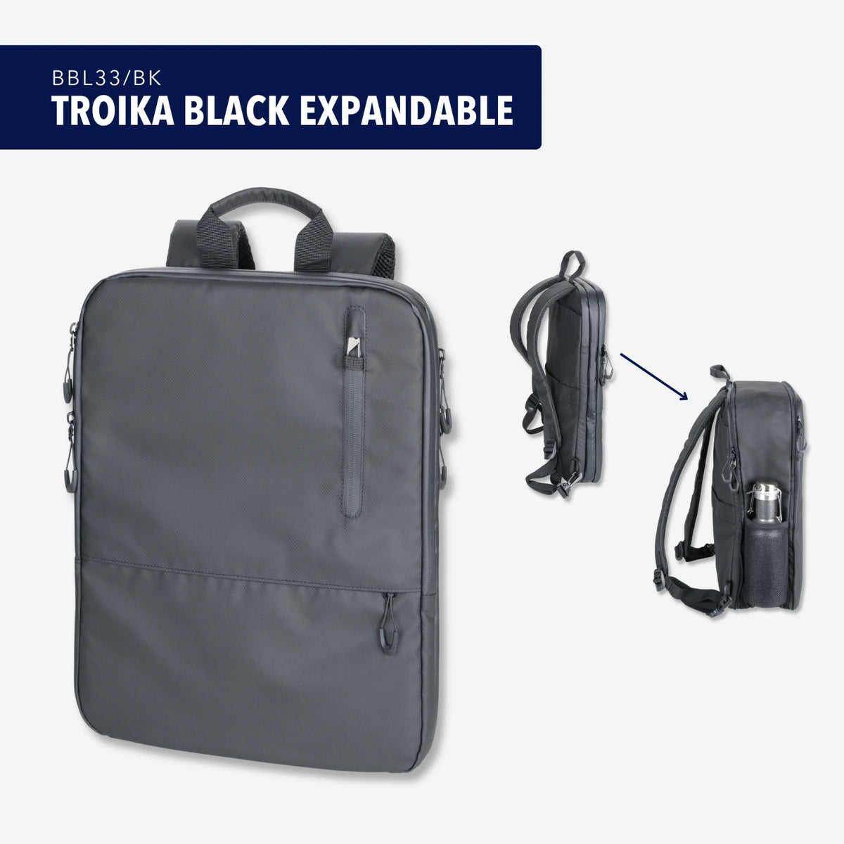 TROIKA BLACK EXPANDABLE